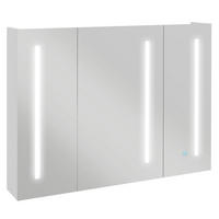 SPIEGELSCHRANK, Spiegelschrank mit USB-Ladeanschluss, 90 x 15 x 70 cm ,Weiß - Weiß, Glas (90/70/15cm) - Vallsero