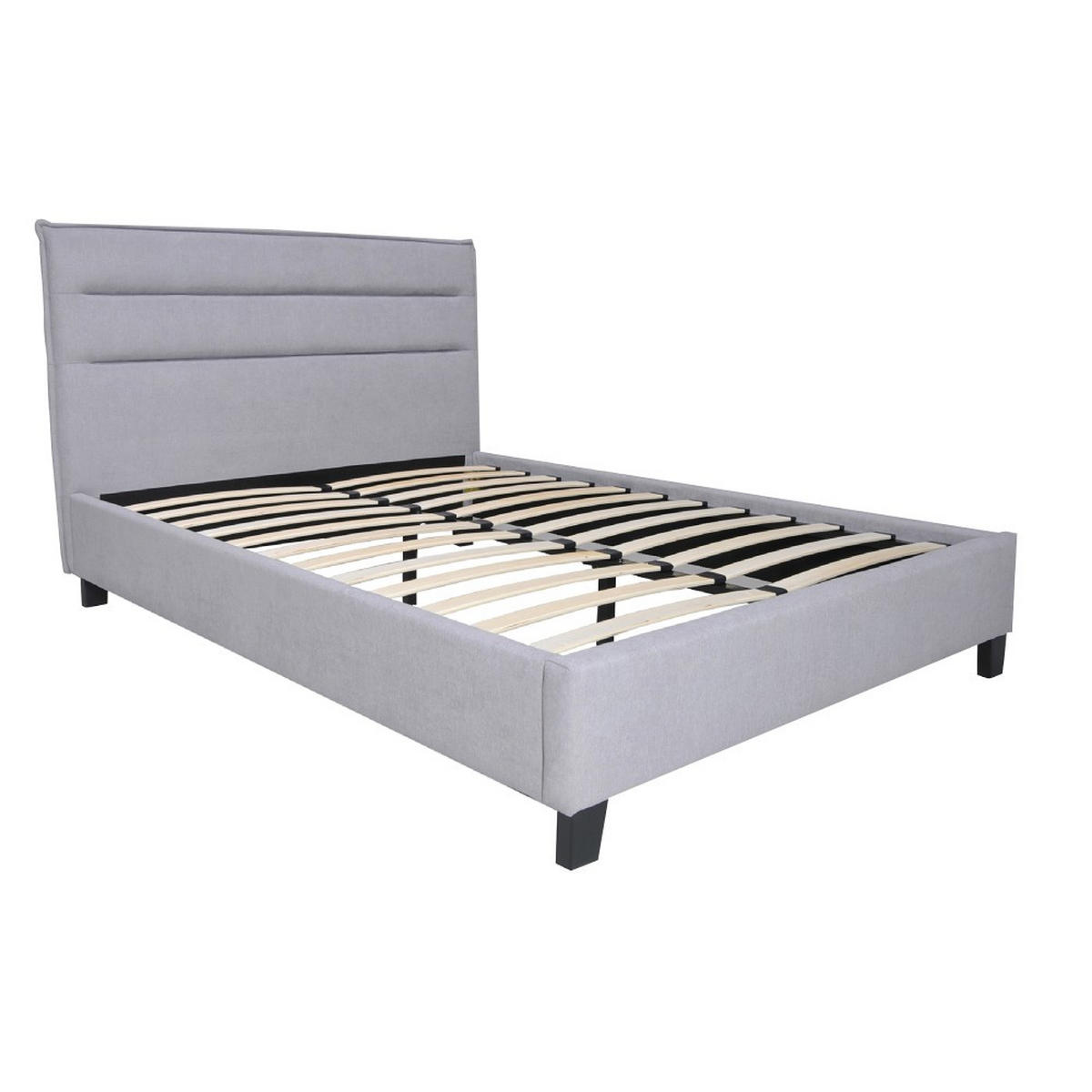 BETT LACANAU mit Lattenrost / Bett 140x190 - Hellgrau - Hellgrau, Holzwerkstoff (140/190cm) - Weber Industries