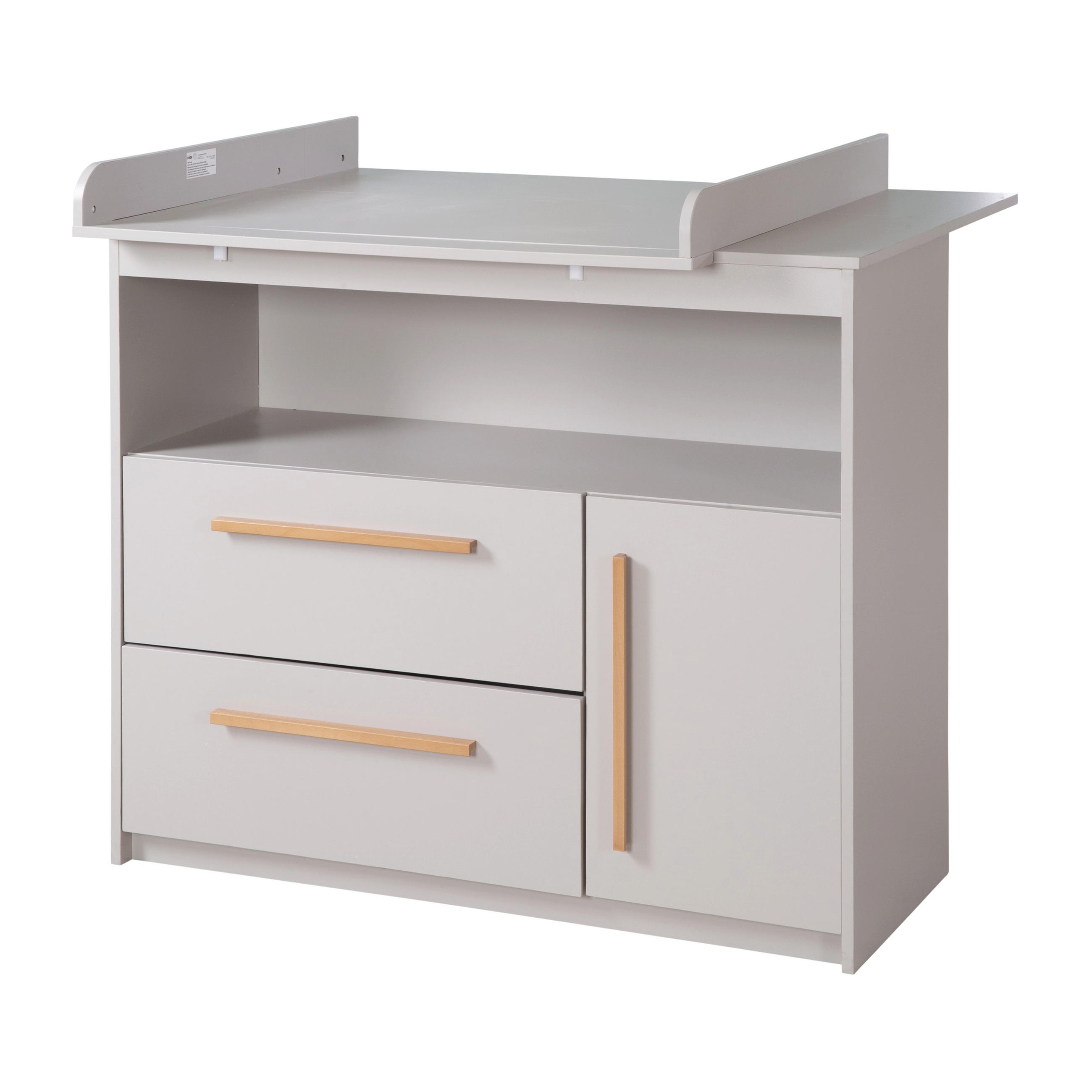 WICKELKOMMODE Lea - Grau, Holz/Holzwerkstoff (107/98/75cm) - Roba