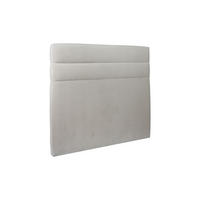 KOPFTEIL Modell Linien – Hellgrauer Samtstoff 180 cm - Beige/Hellgrau, Holz (180/120/10cm) - Sommeil de Plomb