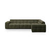 ECKSOFA rechts Kendal aus strukturiertem Stoff amazonasgrün 6 Sitzplätze - Waldgrün, Textil (231/332cm) - Micadoni