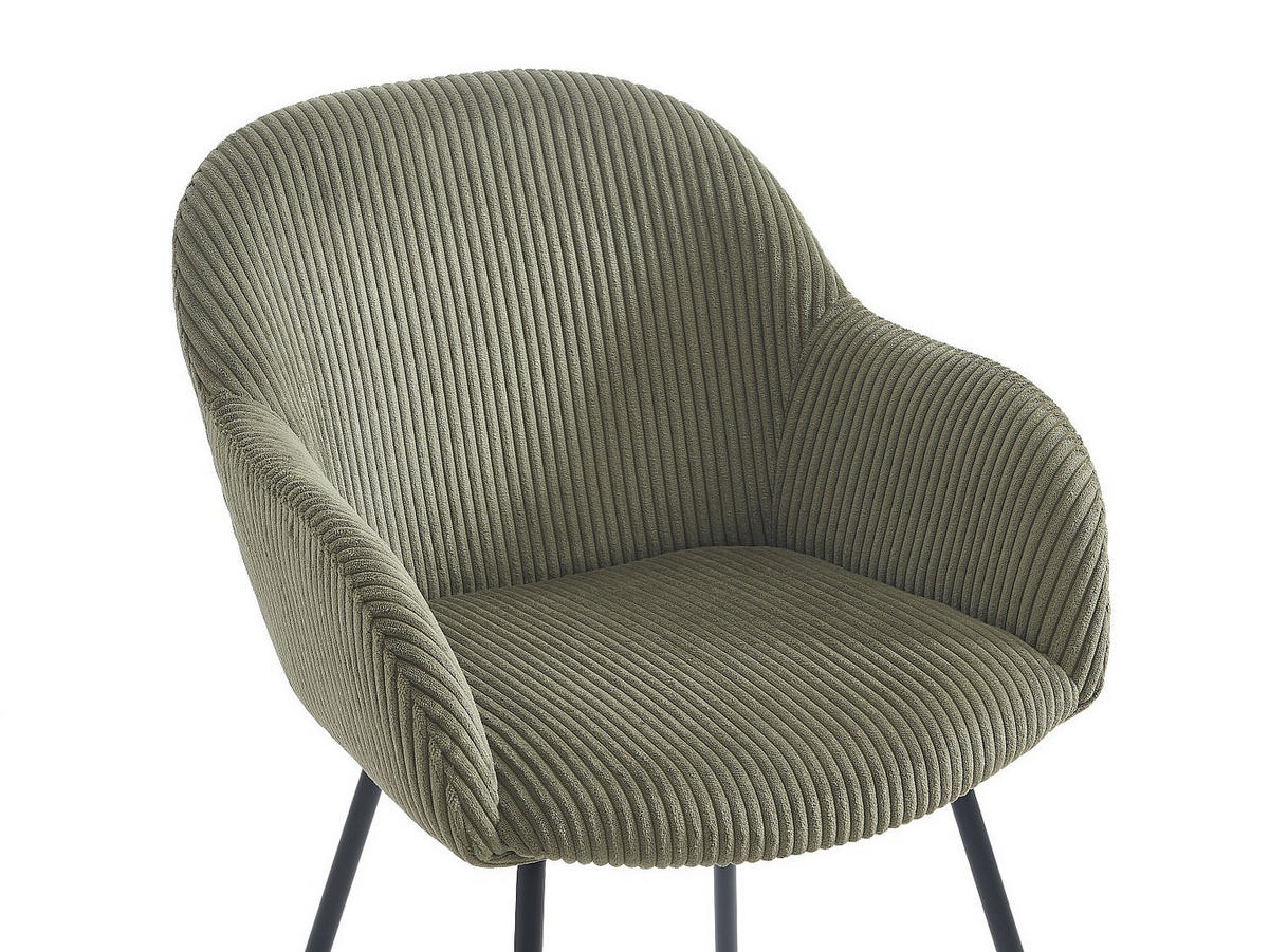 STUHL - 58 cm x 62 cm - Samt, Stoff - Khaki MARENZIA - Schlammfarben, Textil (58/82.5/62cm) - Vente-Unique