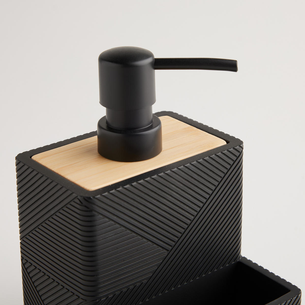 SEIFENSPENDER MIT SCHWAMM Ravenos - Schwarz, Kunststoff (10/18/11cm) - home&you