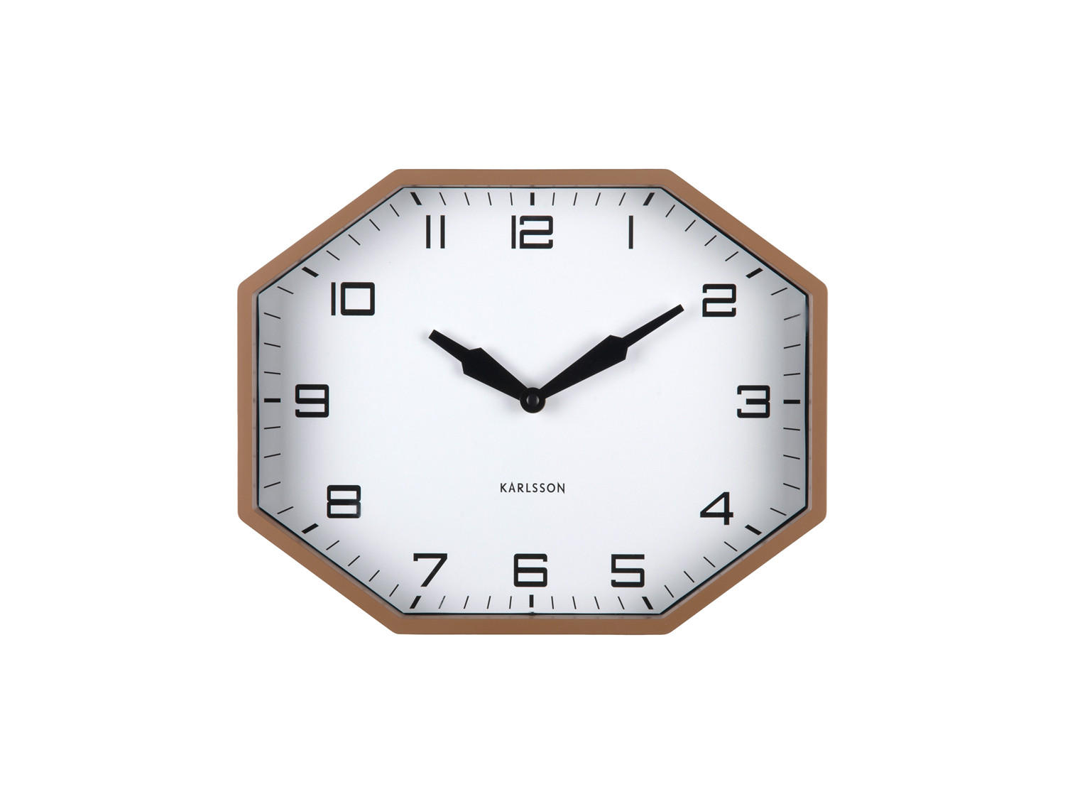 WECKER Modern Factory Octagon Braun 32/32/26 cm - Braun, Kunststoff (32/26/32cm) - Karlsson