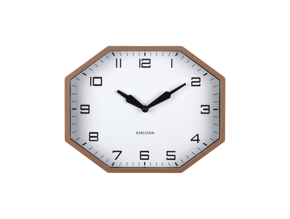WECKER Modern Factory Octagon Braun 32/32/26 cm - Braun, Kunststoff (32/26/32cm) - Karlsson