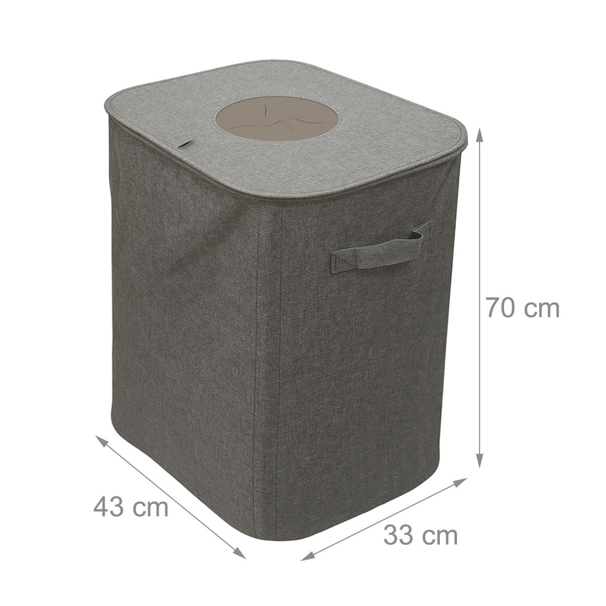 PFANDFLASCHEN-SAMMELBEHÄLTER - Grau, Kunststoff/Textil (43/70/33cm) - Relaxdays