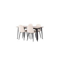 TISCHGRUPPE Nussbaum - Beige, Holzwerkstoff (80/75/140cm) - ebuy24