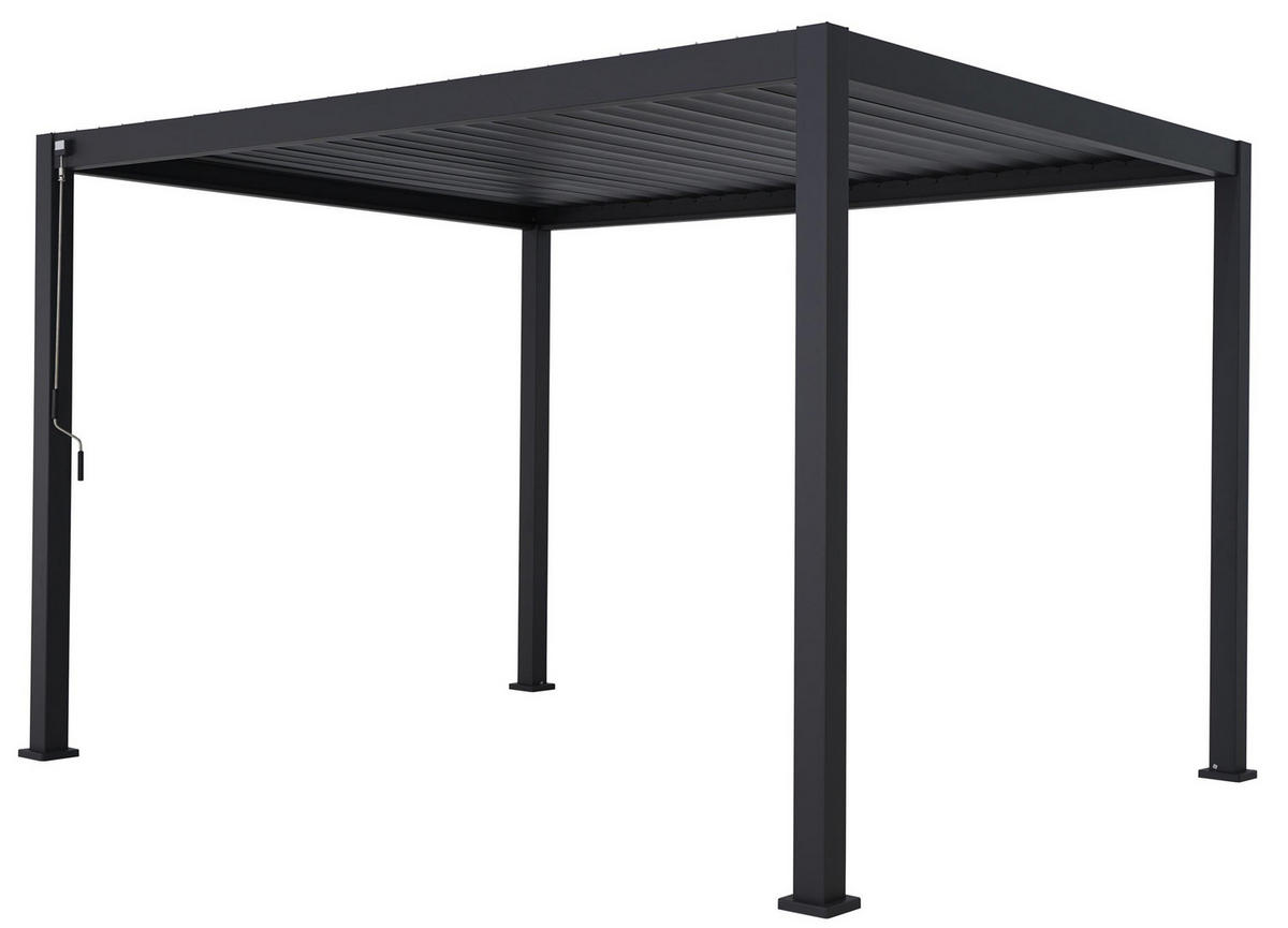 LAMELLENDACH-PERGOLA Mirador Basic 3x3,6 m Anthrazit Aluminium - Grau, Kunststoff (360/240/300cm) - Green Spirit