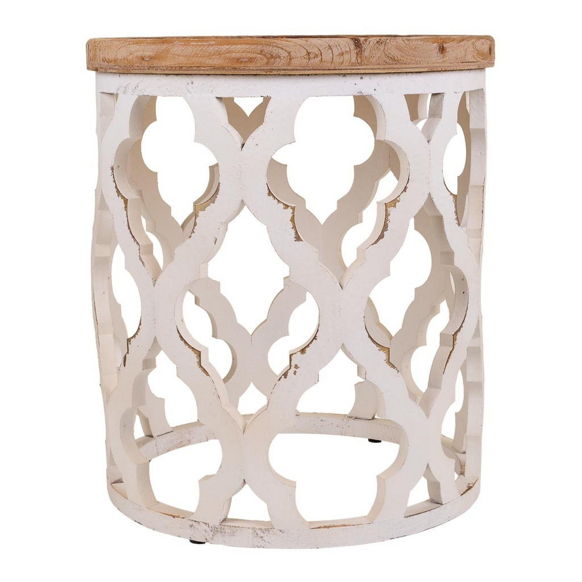 TISCH aus Holz, weiß, 50x56cm - Multicolor, Holz (56/50/50cm) - Wanderlust