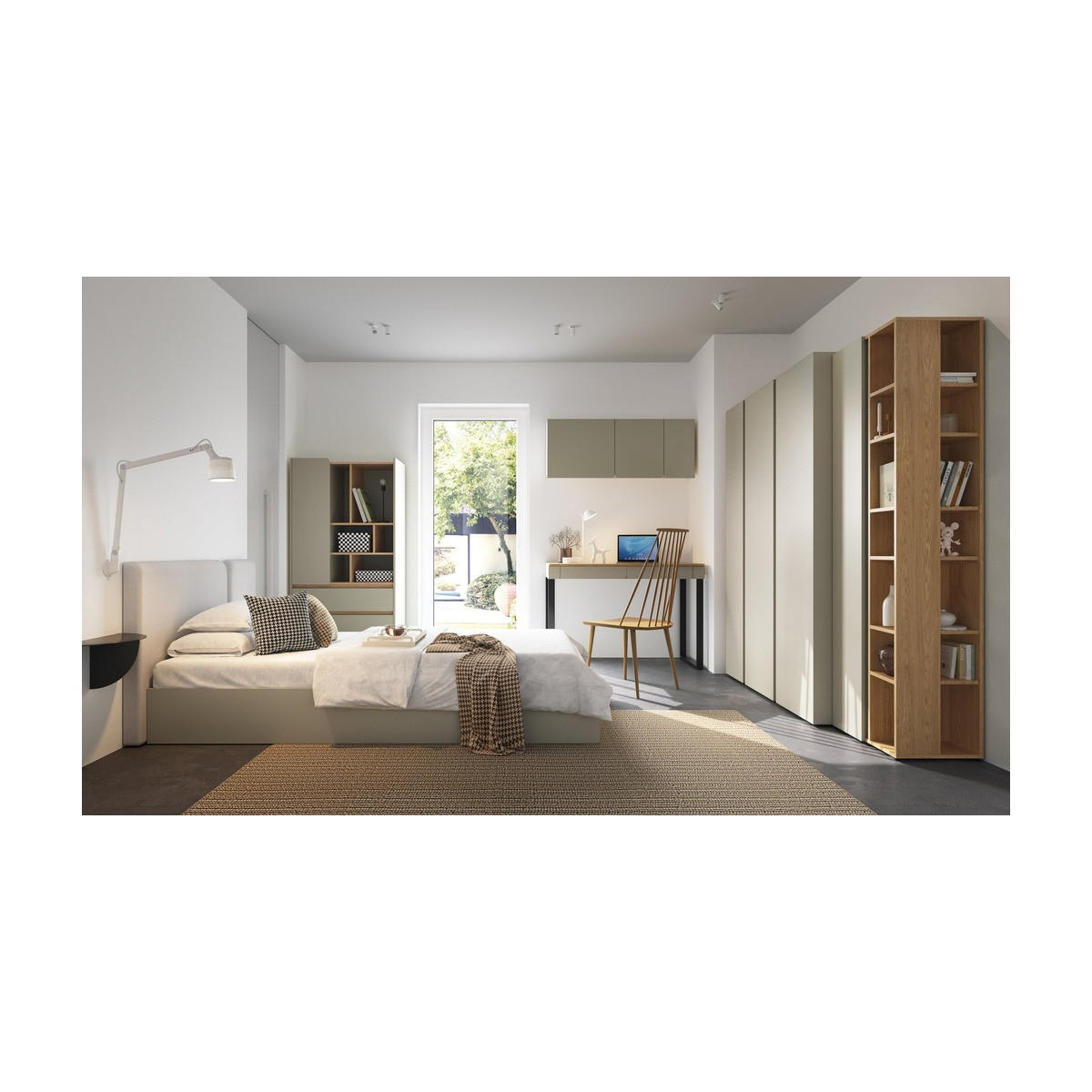 SCHLAFZIMMER Set 6-tlg. – LUCA System – Grau - Grau, Holzwerkstoff (145/195/50cm) - hi-markt