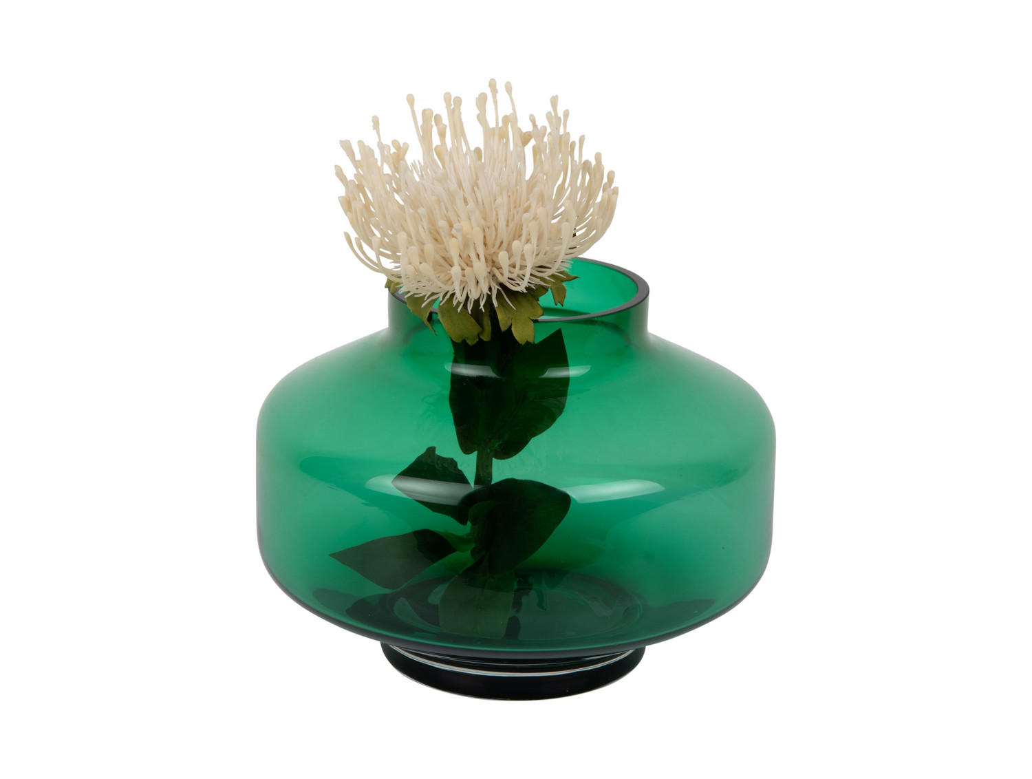 VASE Pasmoso Grün 22/22/16.5 cm - Grün, Glas (16.5cm) - Present Time