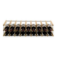 WEINREGAL Vinotega Mod Metal 22,5x92,5x24,5 cm 9x2 Flaschen Massives Kiefernholz Natur - Naturfarben, Holz (92.5/22.5/24.5cm) - PROREGAL