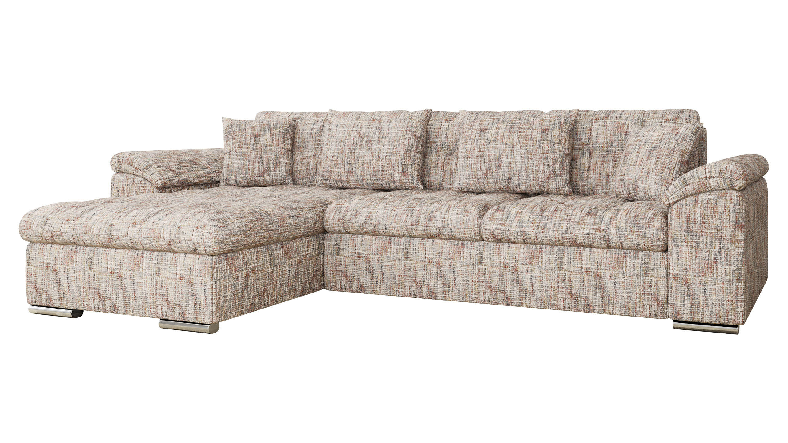 ECKSOFA Diana Premium, Seite: Links - Cappuccino, Holz/Textil (280/160cm) - MIRJAN24