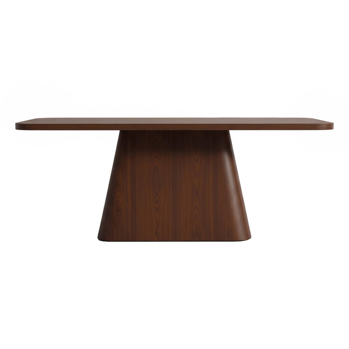 ESSTISCH, dunkles Holzeffekt - Braun, Holz (90/180/75cm) - Oviala