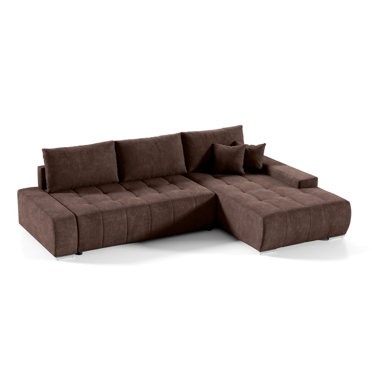 ECKSOFA Jonas 4 Sitzplätze Braun - Braun, Holzwerkstoff (265/185cm) - Petits-meubles
