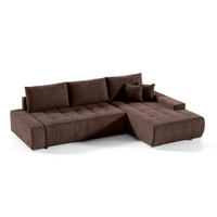 ECKSOFA Jonas 4 Sitzplätze Braun - Braun, Holzwerkstoff (265/185cm) - Petits-meubles