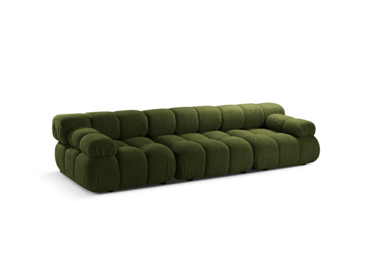 SOFA modular Bellis aus Boucle grün 3 Sitzplätze - Grün, Textil (94/70/282cm) - Micadoni