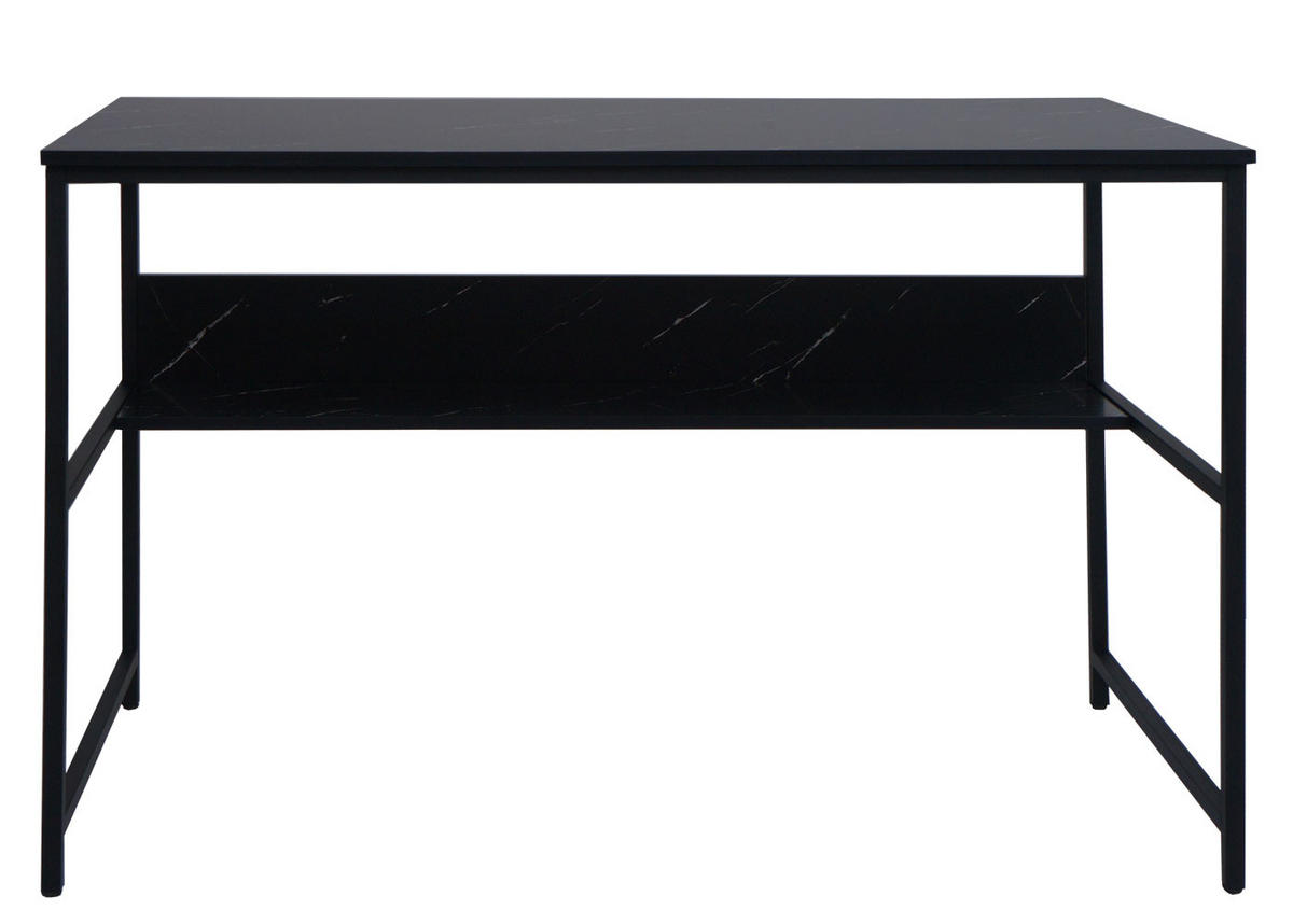 SCHREIBTISCH rechteckig Schwarz - Schwarz, Metall (60/120/78cm) - MCW