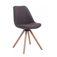 BESUCHERSTUHL Stoff dunkelgrau - Eukalyptusholzfarben/Dunkelgrau, Holz/Textil (48/84/56cm) - CLP