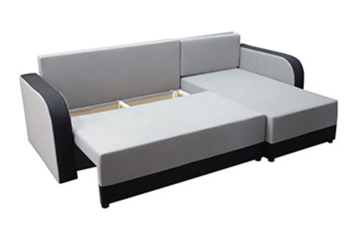 ECKSOFA Hawana Rot/Schwarz - Rot/Schwarz, Naturmaterialien (280/138cm) - imoebel24