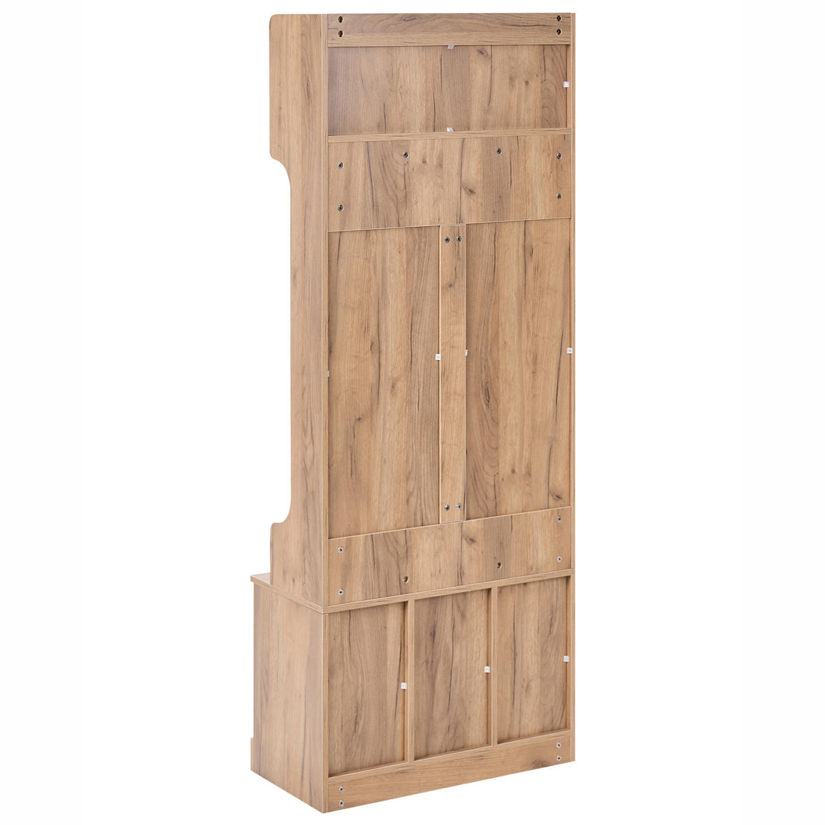 GARDEROBA s stojalom za oblačila svetlo rjava Gindagai - svetlo rjava/rjava, leseni material (70/180/35cm) - Beliani