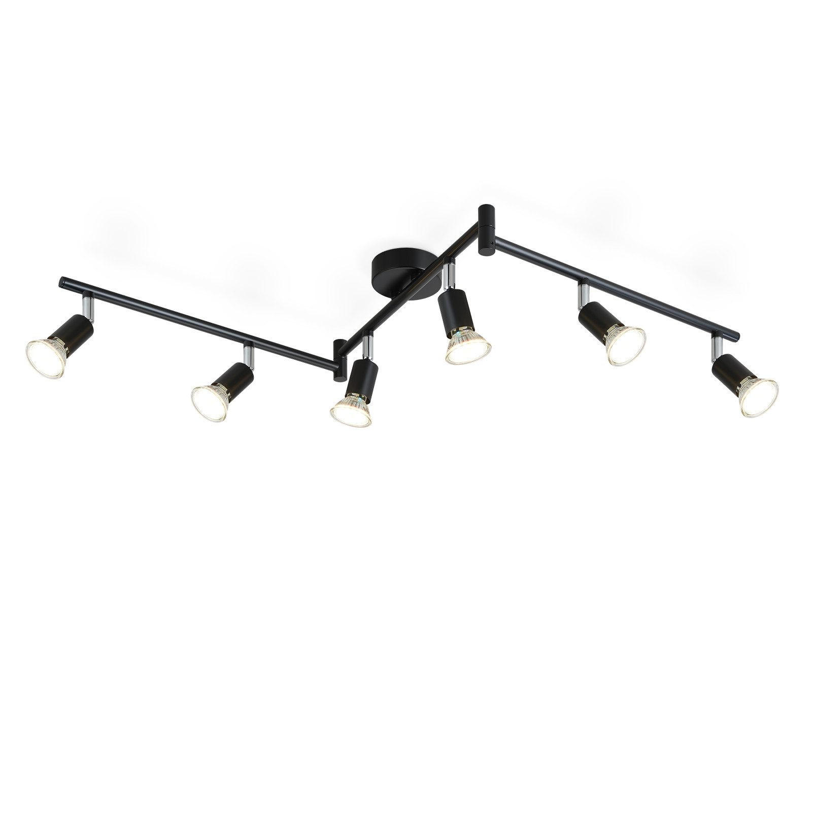 DECKENSTRAHLER Modern 108/8/15cm - Schwarz, Metall (108/8/15cm) - ZMH