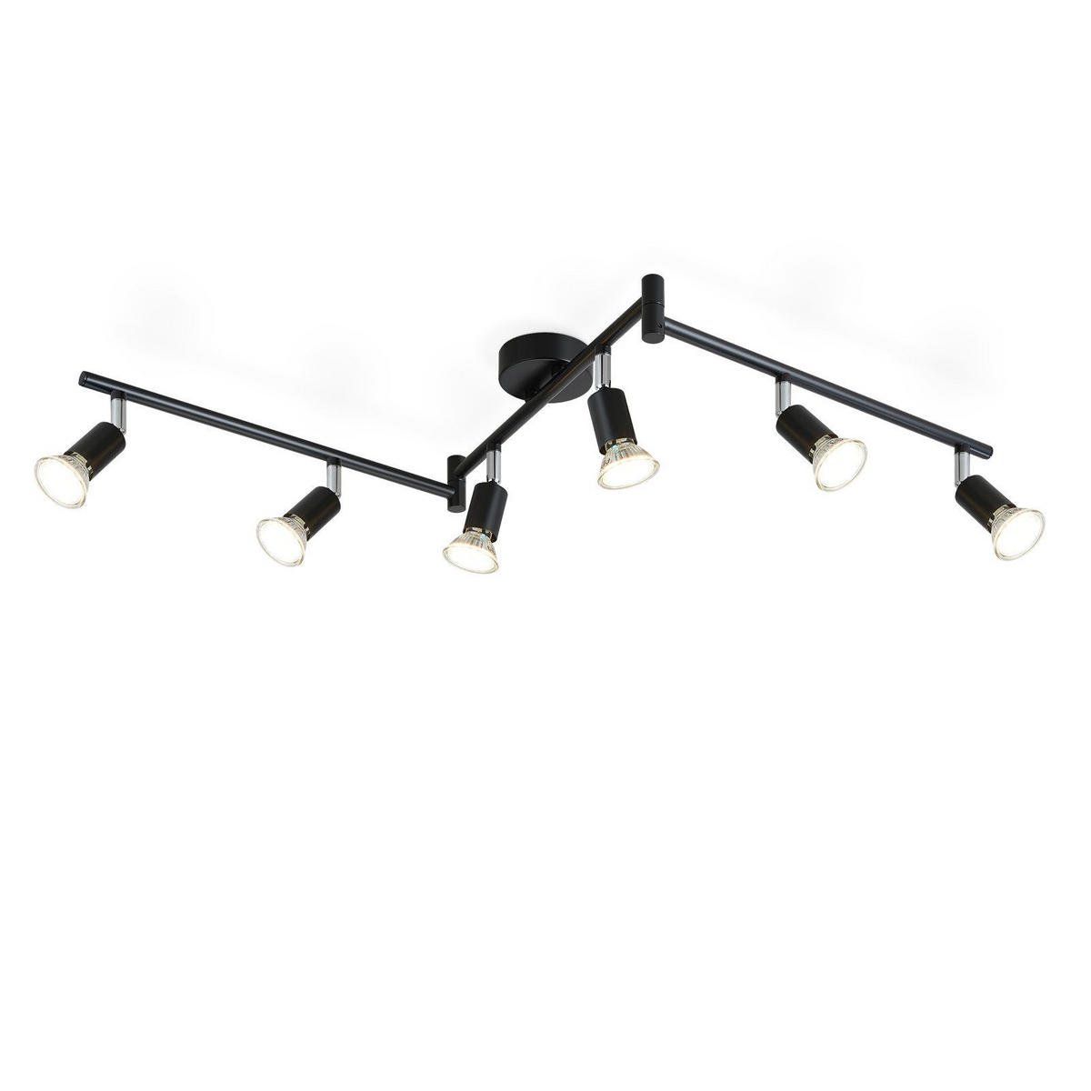 DECKENSTRAHLER Modern 108/8/15cm - Schwarz, Metall (108/8/15cm) - ZMH