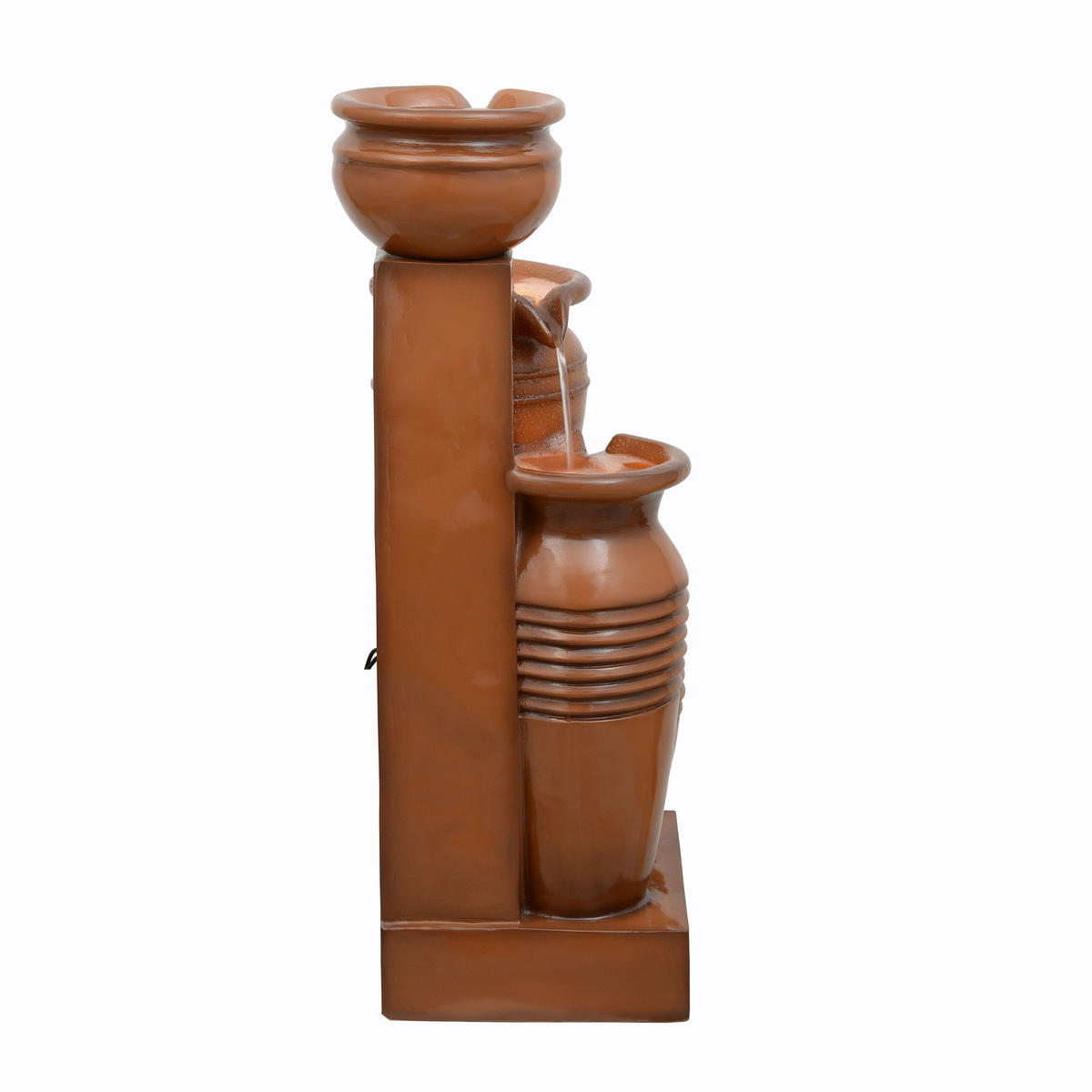 SOLAR-GARTENBRUNNEN 73 cm - Braun, Kunststoff (28.5/31.5/73cm) - Teamson Home