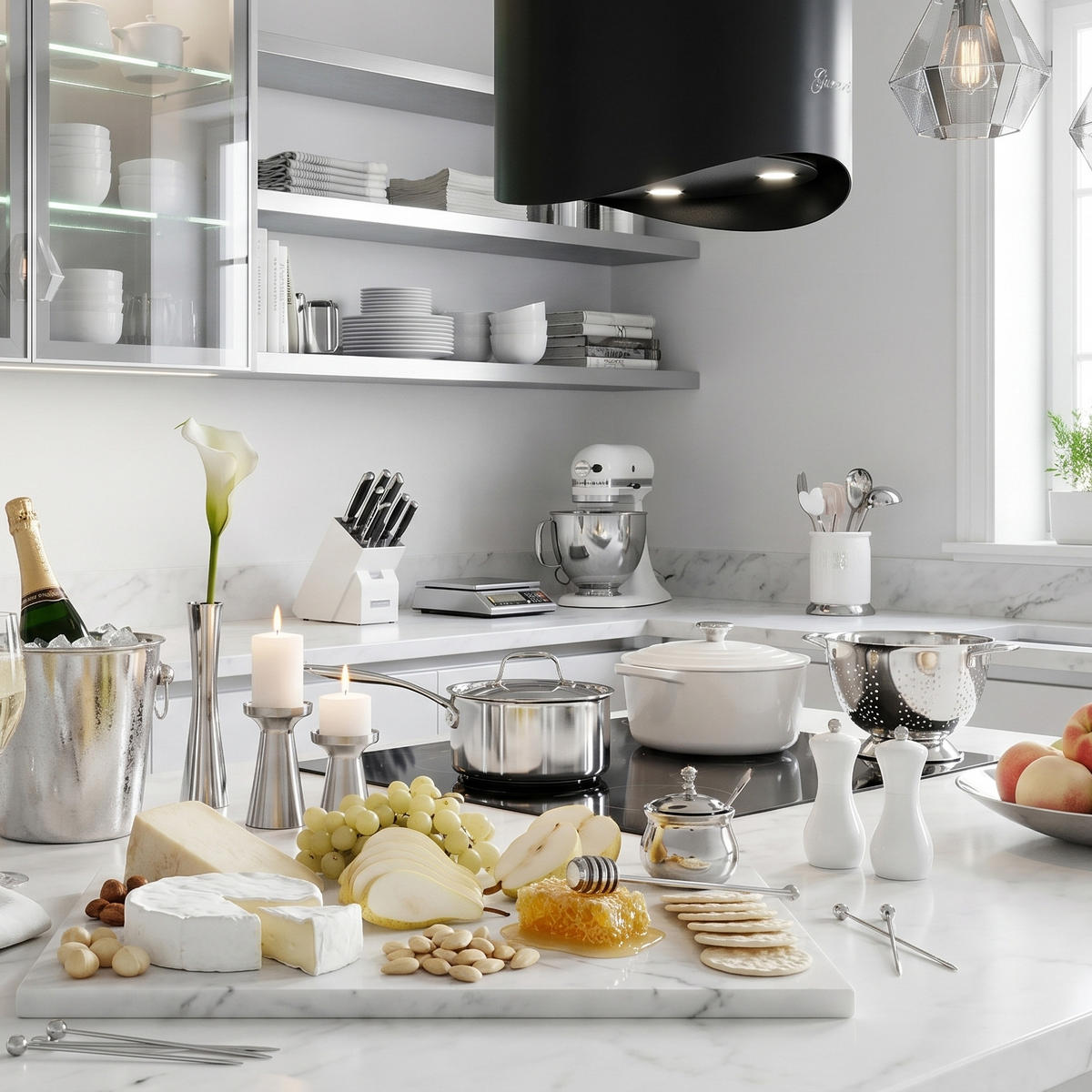 DUNSTABZUGSHAUBE GCH P 893 BL Diamond 40 cm Insel 850 m³/h - Schwarz, Metall (40/86.5/20cm) - Gurari