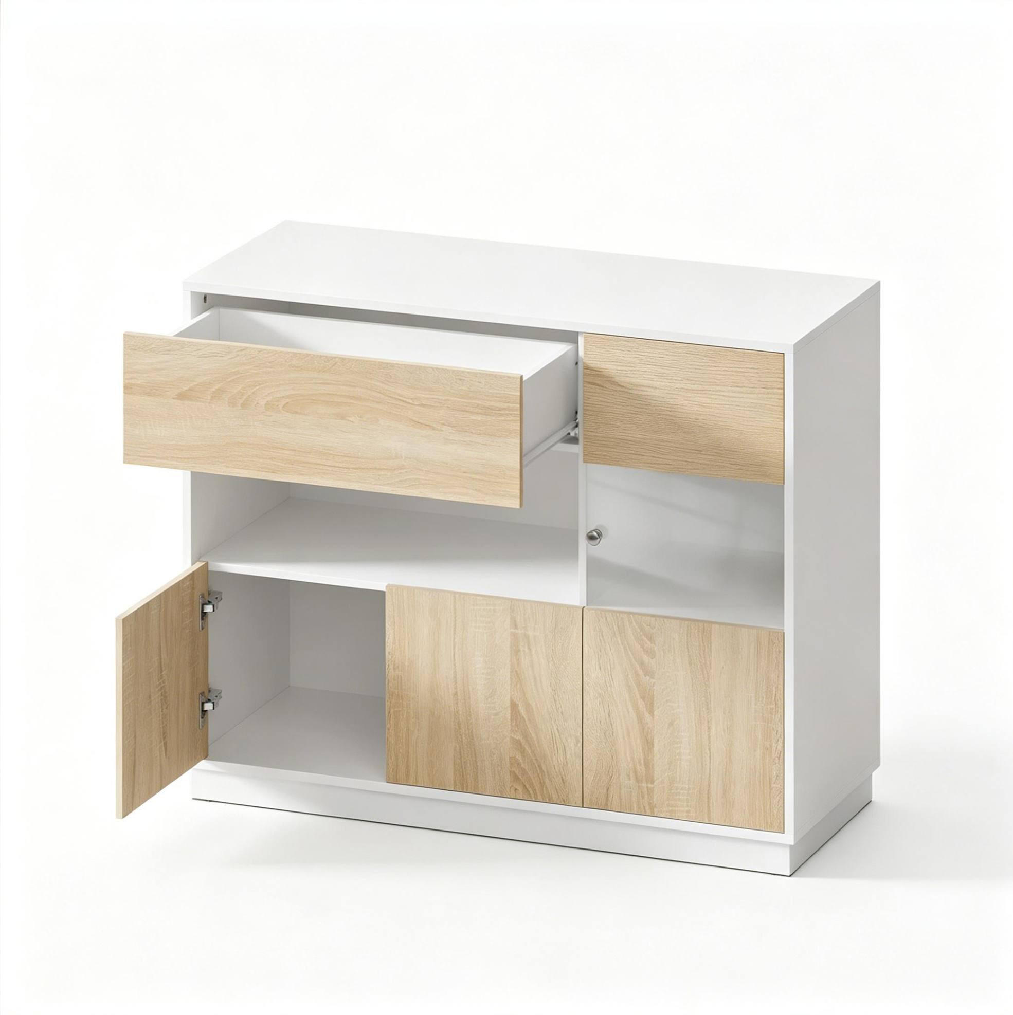 Okwish Sideboard Weiß 40x80x100 cm