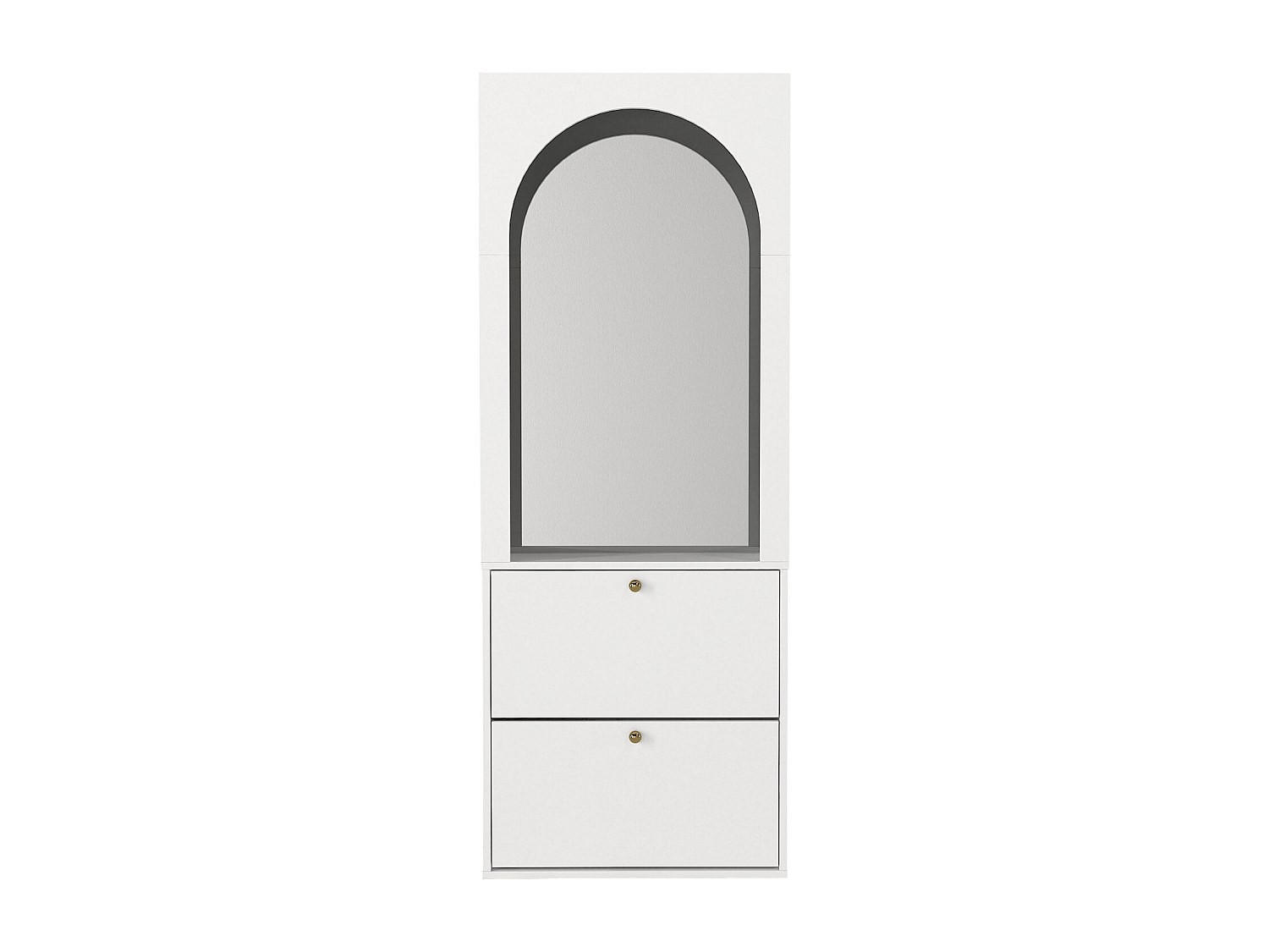 Vente-Unique Schuhschrank Weiß 74x193.1x25 cm