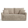 SCHLAFSOFA GERADE Gerippter Samt Taupe 180cm - Taupe, Textil (180/97/93.5cm) - Sia Home