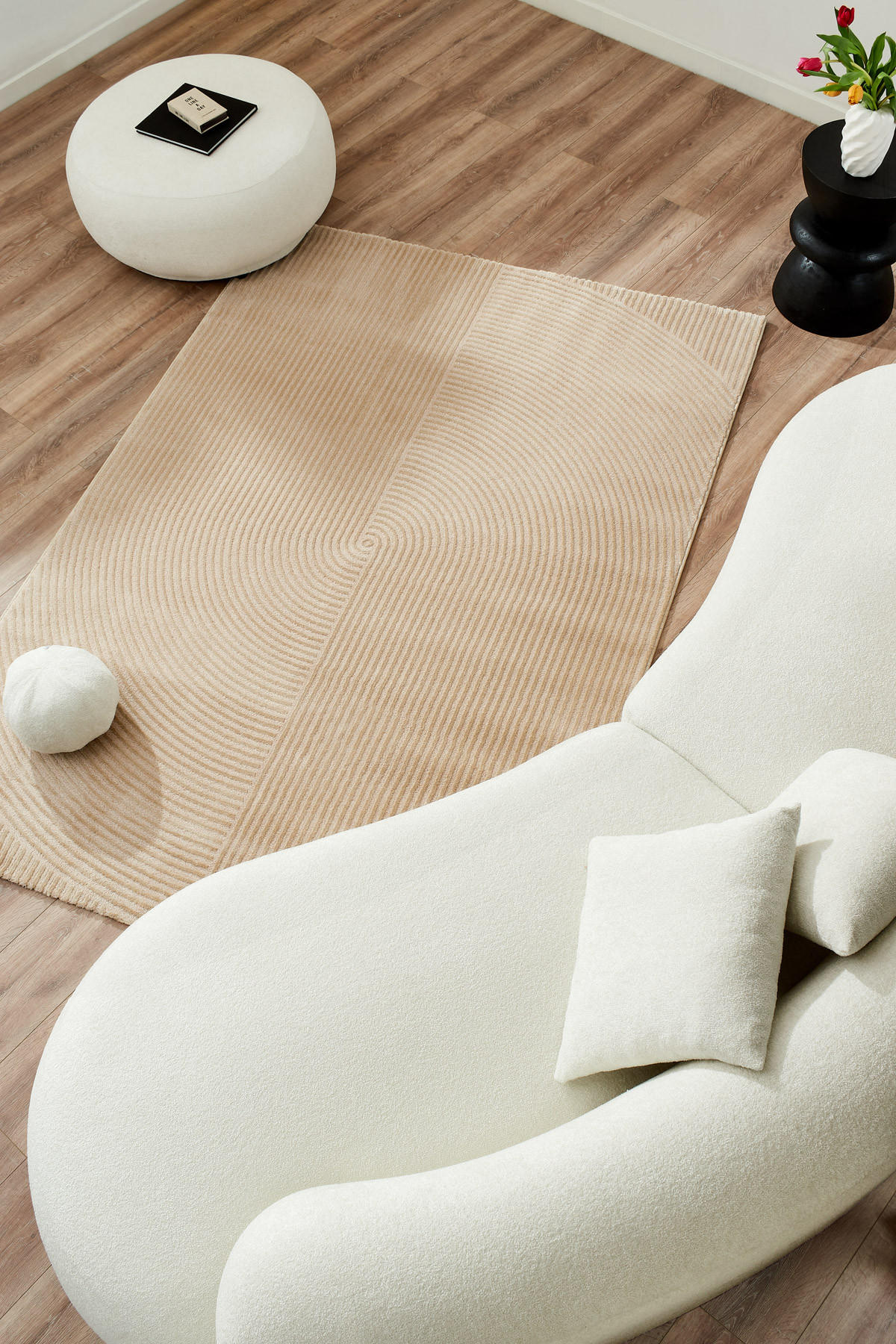TEPPICH mit reliefartigem Muster in Beige Bianca 200x290 cm - Beige, Textil (200/290cm) - Nazar Rugs