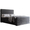 BOXBETT 140x200 cm mit Topper - Dunkelgrau, Holzwerkstoff/Textil (140/200cm) - Idohome