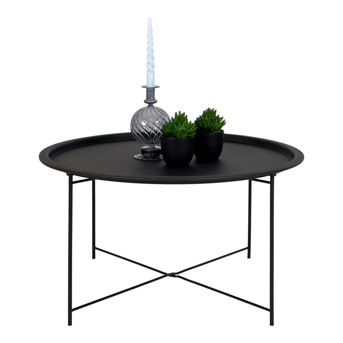 COUCHTISCH Ø75cm schwarz - Schwarz, Holzwerkstoff (75/75/43cm) - ebuy24