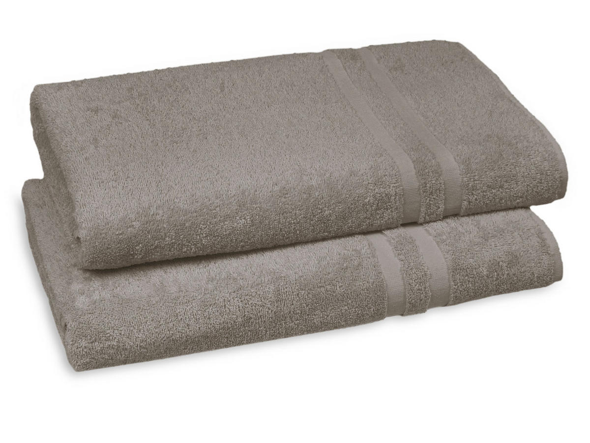 SAUNATUCH, 2er-Set, 70x180 cm, 100% Baumwolle, Braun - Fango, Textil (70/180cm) - Zollner