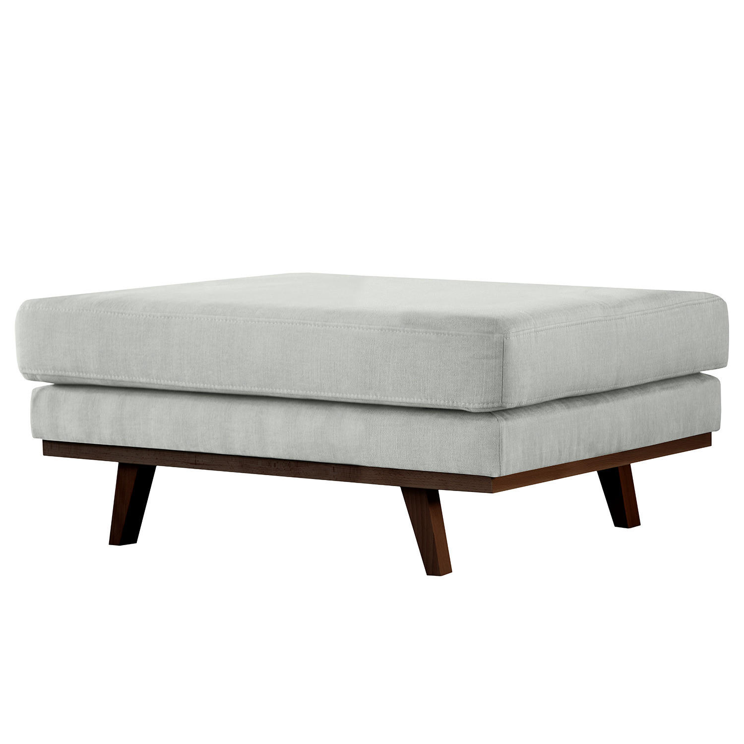 POLSTERHOCKER - Buchefarben/Grau, Textil (85/43/60cm) - home24