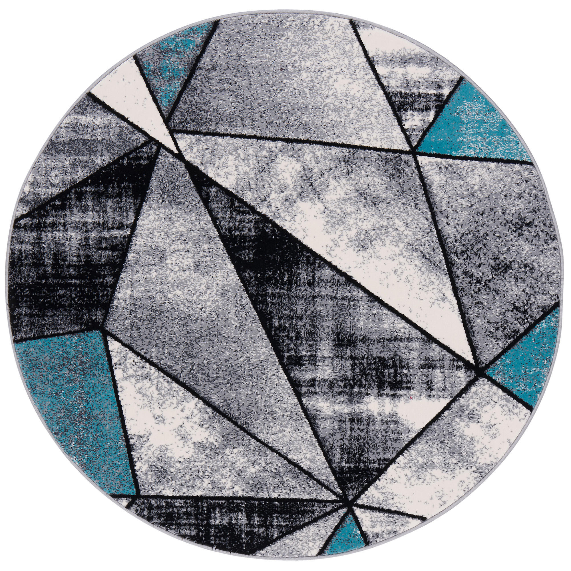 DESIGNER TEPPICH BRILLIANT MAGIC RUND - Blau, Textil (120/120cm) - Pergamon