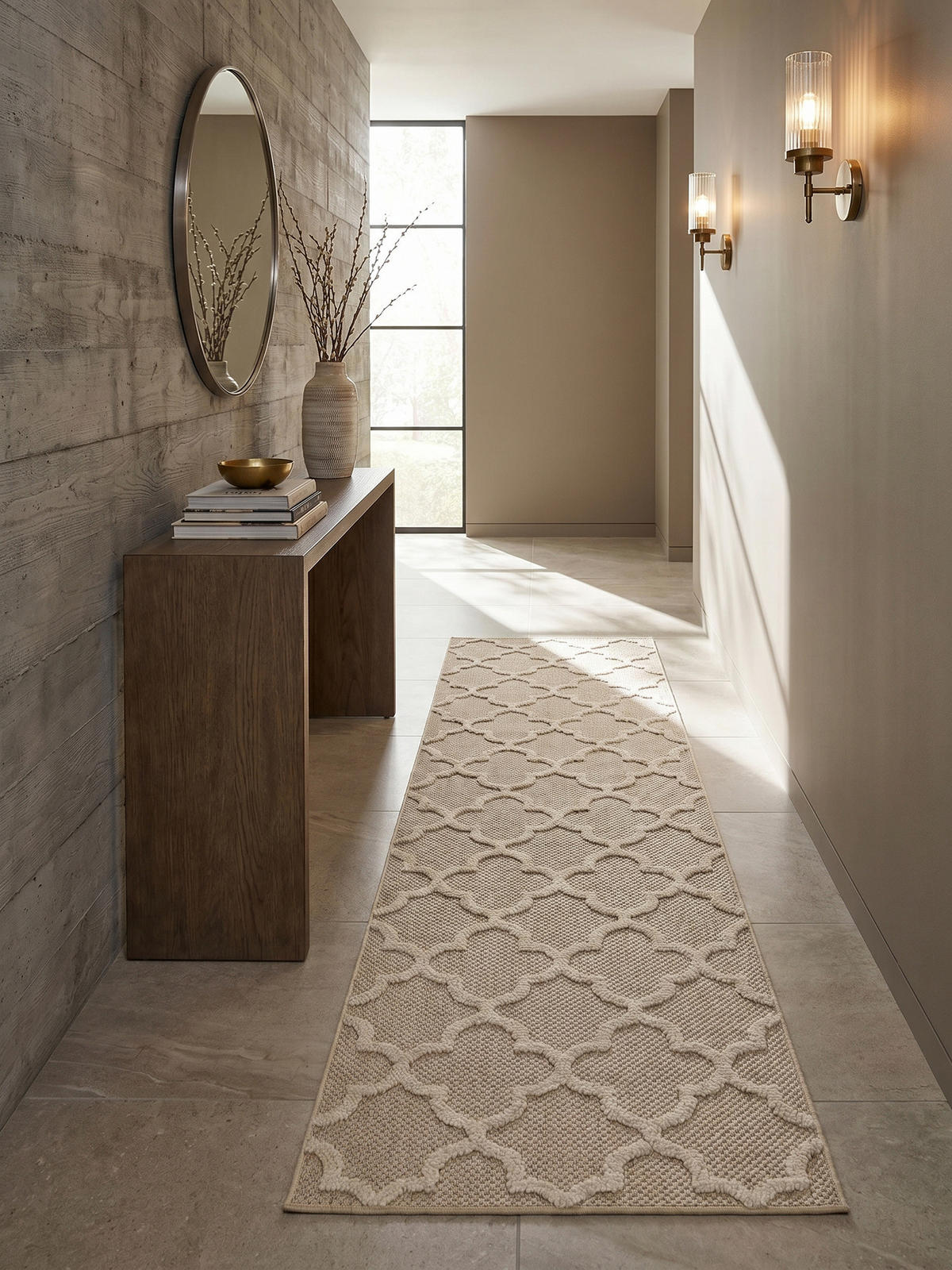 TEPPICH Outdoor IMST in Beige, im Skandi-Stil, 80 x 250 cm - Beige, Textil (250/80cm) - KADIMA DESIGN