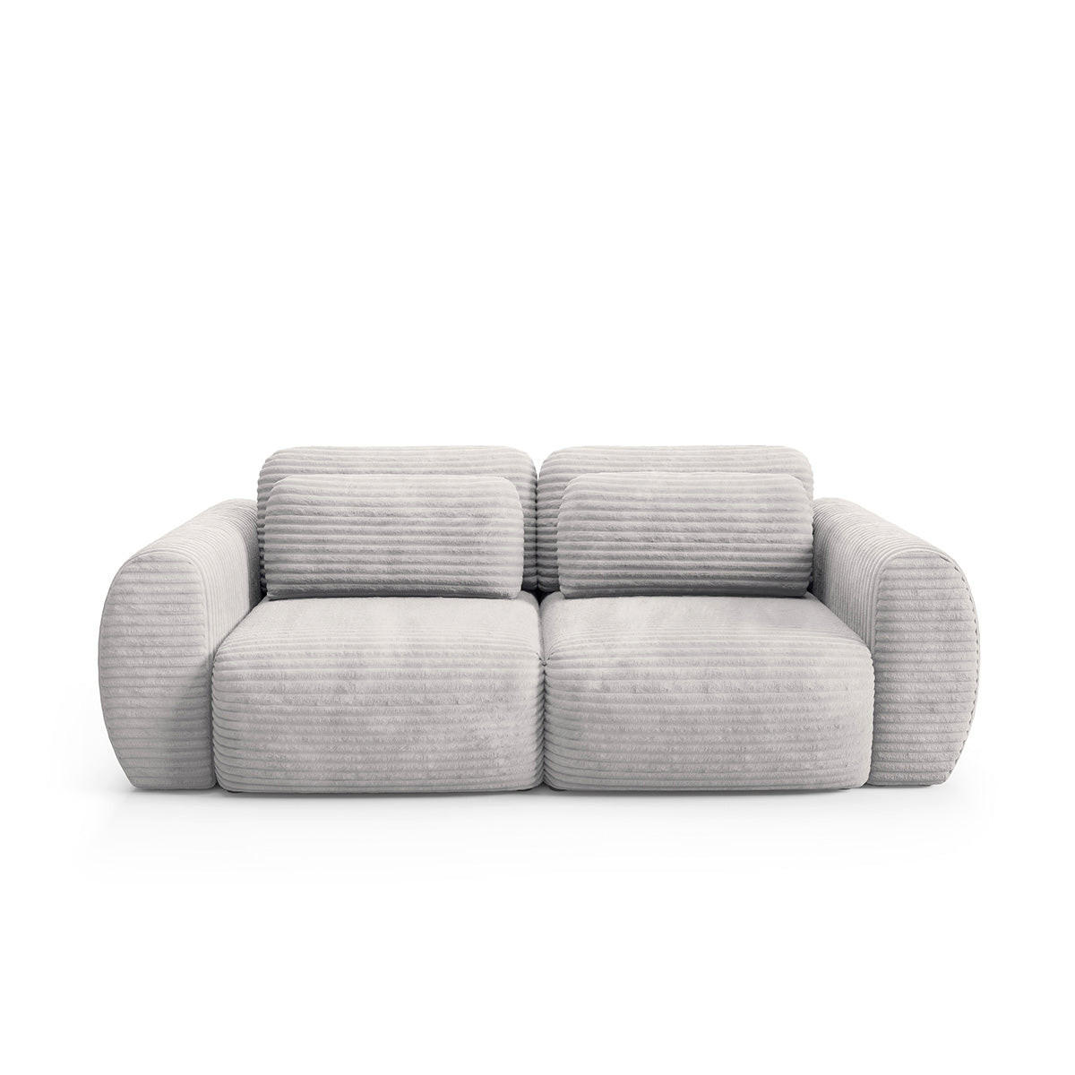 SOFA Camilla 3 Sitzplätze Hellgrau - Grau, Holz (266/95/121cm) - Petits-meubles