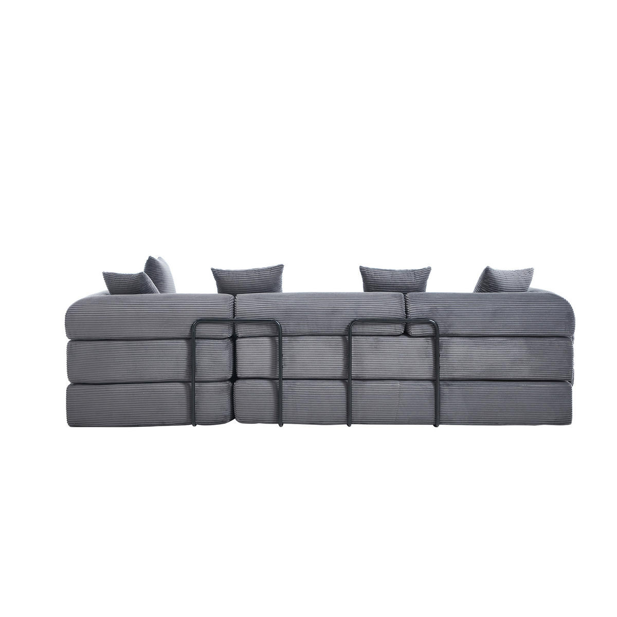 ECKSCHLAFSOFA 270/180/64 cm Dunkelgrau - Dunkelgrau, Textil (180/270cm)