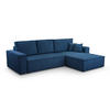 ECKSOFA XL ANGO Cord Blau - Blau/Schwarz, Kunststoff/Textil (287/188cm) - Luxkor24