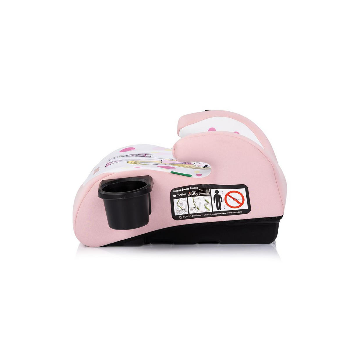 KINDERSITZERHÖHUNG Go Boost rosa i-Size (125-150cm) Getränkehalter waschbar - Rosa, Kunststoff (42/20/38cm) - Chipolino