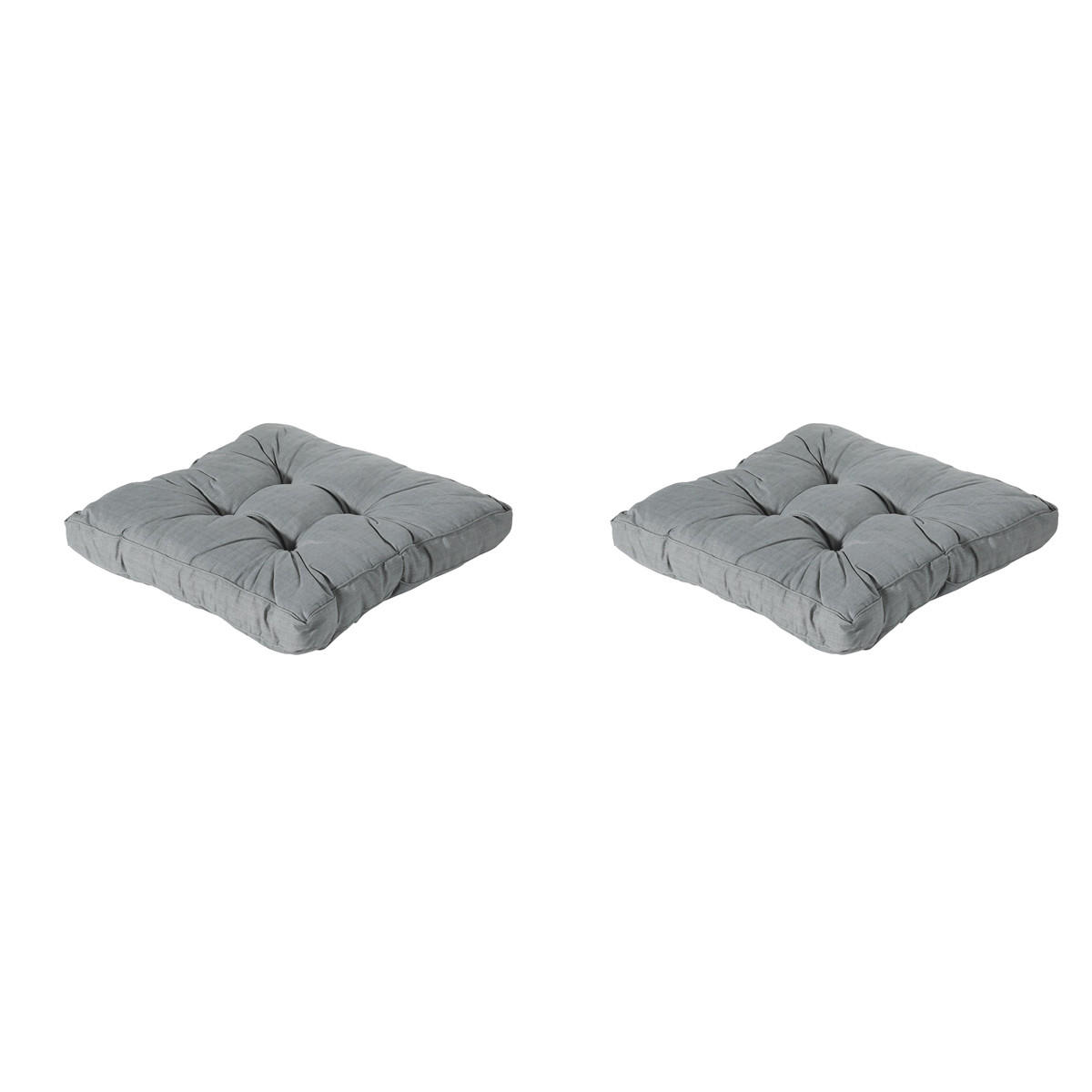 SITZKISSEN Basic 73/73 cm 2er-Set - Grau, Textil (73/8/73cm) - Madison