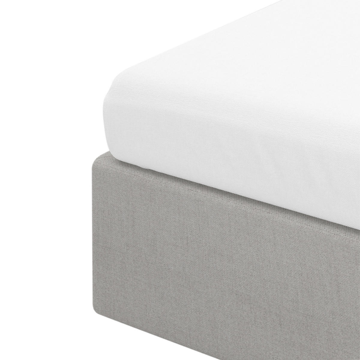 BETTLAKEN Lauko weiß 90/200 cm - Weiß, Textil (90/200cm) - Homla