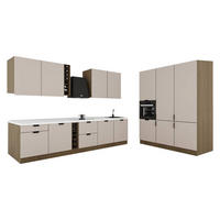 KÜCHENZEILE 315 x 180 cm - Sorento KS14-M315 - in Beige / Dunkle Eiche - Eichefarben/Beige, Holz (495/247/58cm)