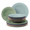 TAFELSERVICE Beat Color Glaze Mixed 12er Set - Multicolor, Keramik (32.3/23.5/32.3cm) - Seltmann Weiden