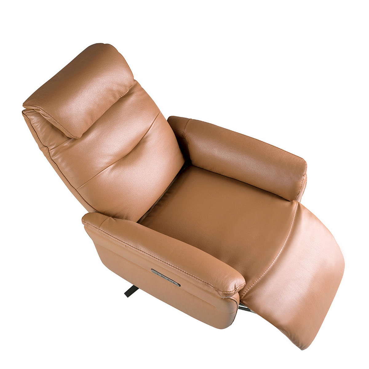 FERNSEHSESSEL Braun Schwarz 78/96/105 cm - Schwarz/Braun, Leder (78/105/96cm) - ANGEL CERDA