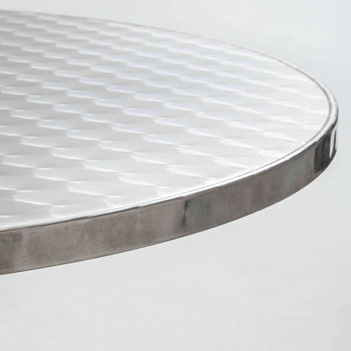 GARTENTISCH runder, Grau - Grau, Metall (1/1/70cm) - Oviala