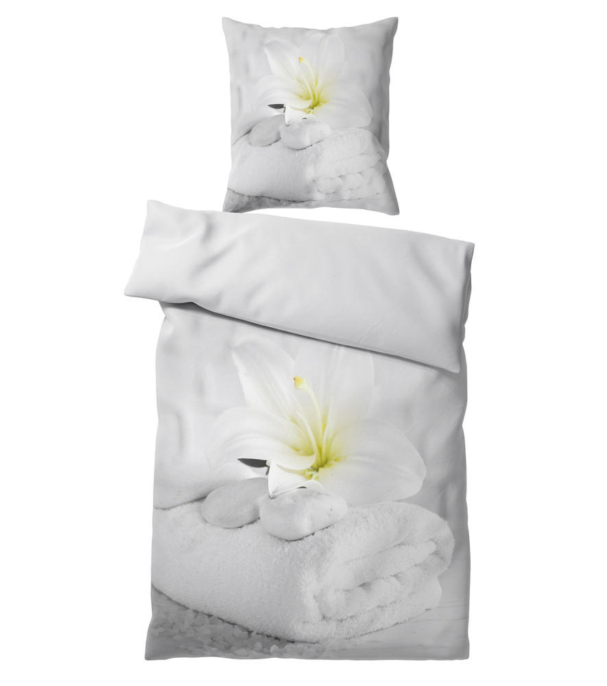 BETTWÄSCHE 2-teilig Good Feeling - Grau, Naturmaterialien (135/200cm) - Sanilo